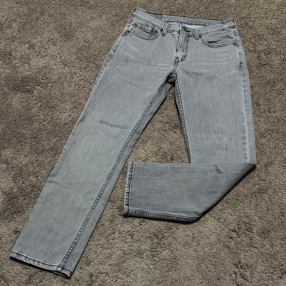 Wmns Levi’s 514 Gray Jeans-Sz tag 29x30-58% Cotton Blend-EUC - Picture 2 of 14